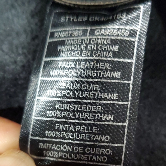 Cupcakes & Cashmere Black Boxy Faux Leather Blouse with Puff Sleeves - Picture 12 of 13